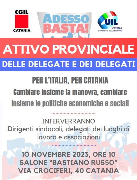 Manifesto attivo congiunto 10/11 Catania 